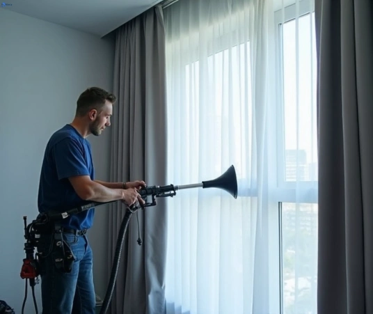 Professional commercial curtain cleaning process equipment Matty Curtain Cleaning glen-park-vic