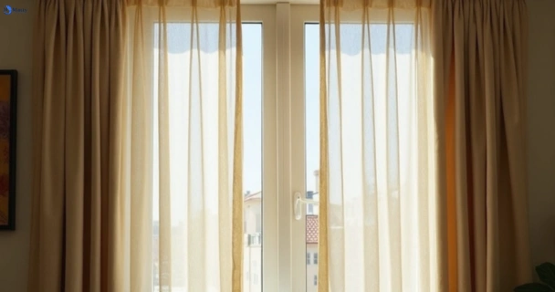 Dull dusty drapes in glen-park-vic before professional cleaning
